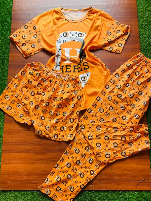 An orange 3-in-1 lounge wear